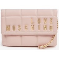 ανοιχτό ροζ γυναικεία τσάντα love moschino - γυναικεία