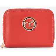 women`s natural leather wallet small nobo red
