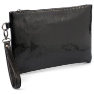 capone outfitters paris women`s clutch portfolio black bag
