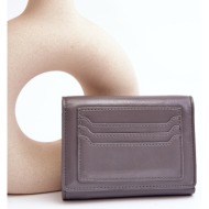 women`s wallet made of grey joanela eco-leather