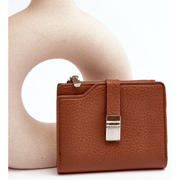 women`s wallet made of brown lazara eco-leather