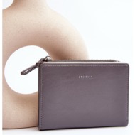 women`s grey wallet made of cudea eco-leather