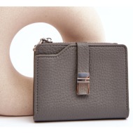 women`s wallet made of eco-leather gray lazara