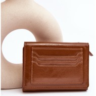 women`s brown wallet made of joanela eco-leather