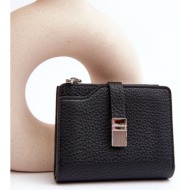 women`s leatherette wallet black lazara