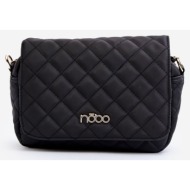 nobo quilted messenger bag black
