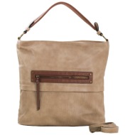 beige eco-leather shopping bag