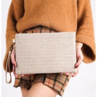 capone outfitters clutch - beige - plain