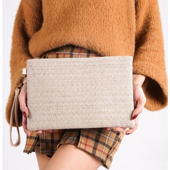 capone outfitters clutch - beige - plain σε προσφορά