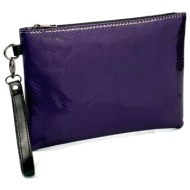 capone outfitters paris women`s clutch portfolio purple bag