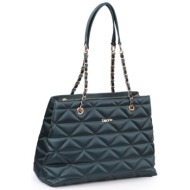 capone outfitters shoulder bag - blue - diamond pattern