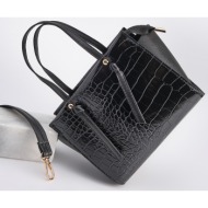 marjin women`s adjustable strap hand shoulder bag lonla black
