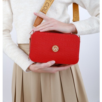 madamra red women`s patterned box bag σε προσφορά
