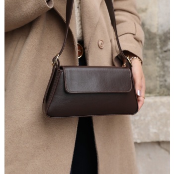 madamra brown women`s simple design clamshell bag σε προσφορά