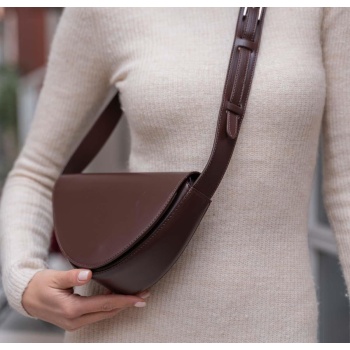 madamra women`s brown crossbody asymmetric bag σε προσφορά