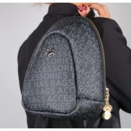 luvishoes ventur women`s black lettering backpack