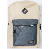 ac&co / altınyıldız classics men`s mink-anthracite logo sports school-backpack with laptop compartme