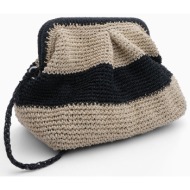 marjin women`s handmade knitted shoulder bag fayer black
