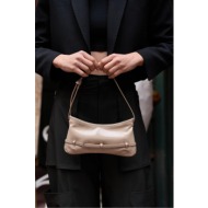 madamra mink patent leather women`s patent leather baguette bag