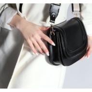 marjin women`s adjustable strap shoulder bag toplez black