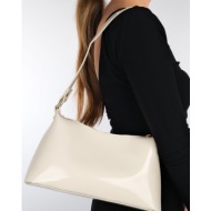 luvishoes josela cream patent leather women`s handbag