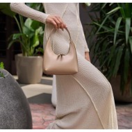 madamra mink women`s double zippered baguette hand and shoulder bag