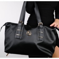 luvishoes yorktan women`s black satin shoulder bag