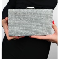 luvishoes sementa silver stoned women`s evening bag