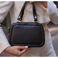 madamra black women`s patent leather hand and shoulder bag