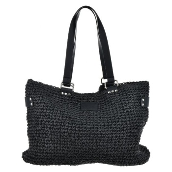 big star large knitted bag black σε προσφορά