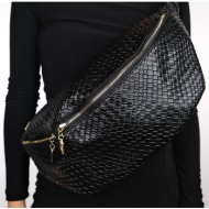 luvishoes venta black knit women`s large waist bag