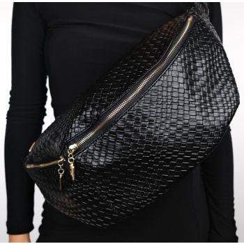 luvishoes venta black knit women`s large waist bag σε προσφορά