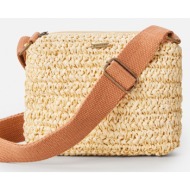 rip curl essentials straw crossbody natural handbag