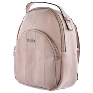 women`s leather backpack 2in1 big star ll574098 pink