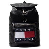 tommy jeans backpack - tjm heritage leather backpack black