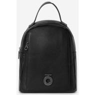 women`s small eco leather backpack nobo black