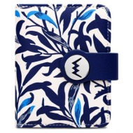 vuch pippa mini leaves blue wallet