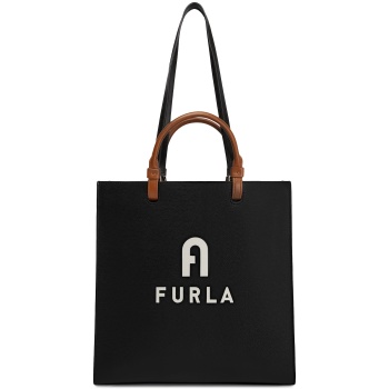 handbag - furla varsity style l tote n/s 31.5 black