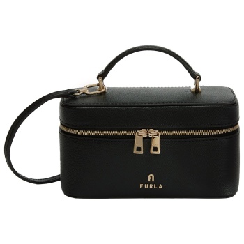 handbag - furla camelia mini crossbody vanity case black