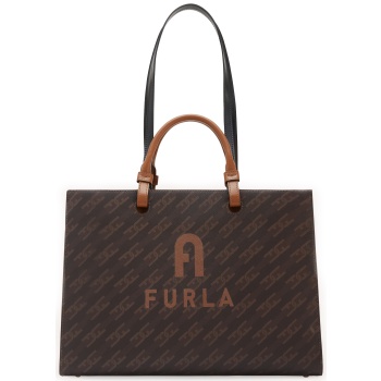 handbag - furla varsity style l tote e/w brown σε προσφορά