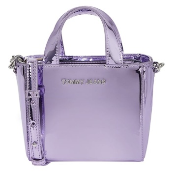 tommy jeans handbag - tjw mirror mini tote purple σε προσφορά