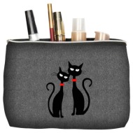 bertoni unisex`s cosmetic bag solo czarne koty