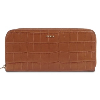 furla wallet - babylon extra large zip around wallet brown σε προσφορά