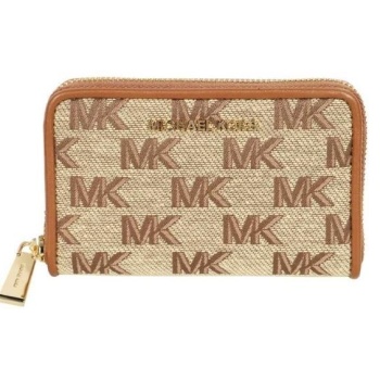 michael kors wallet - jet set sm za card case brown