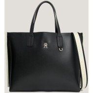 black women`s handbag tommy hilfiger iconic tommy satchel