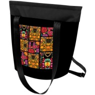 bertoni unisex`s backpack/bag 2in1 frida flowers