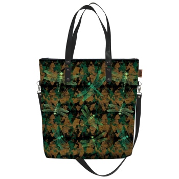 bertoni unisex`s shopper bag maxa dragon fly brown/green σε προσφορά