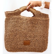 women`s big star handbag - beige