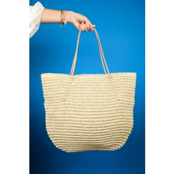 luvishoes hsr1172 beige straw women`s shoulder bag σε προσφορά