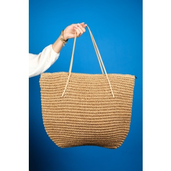 luvishoes hsr1172 tan straw women`s shoulder bag σε προσφορά